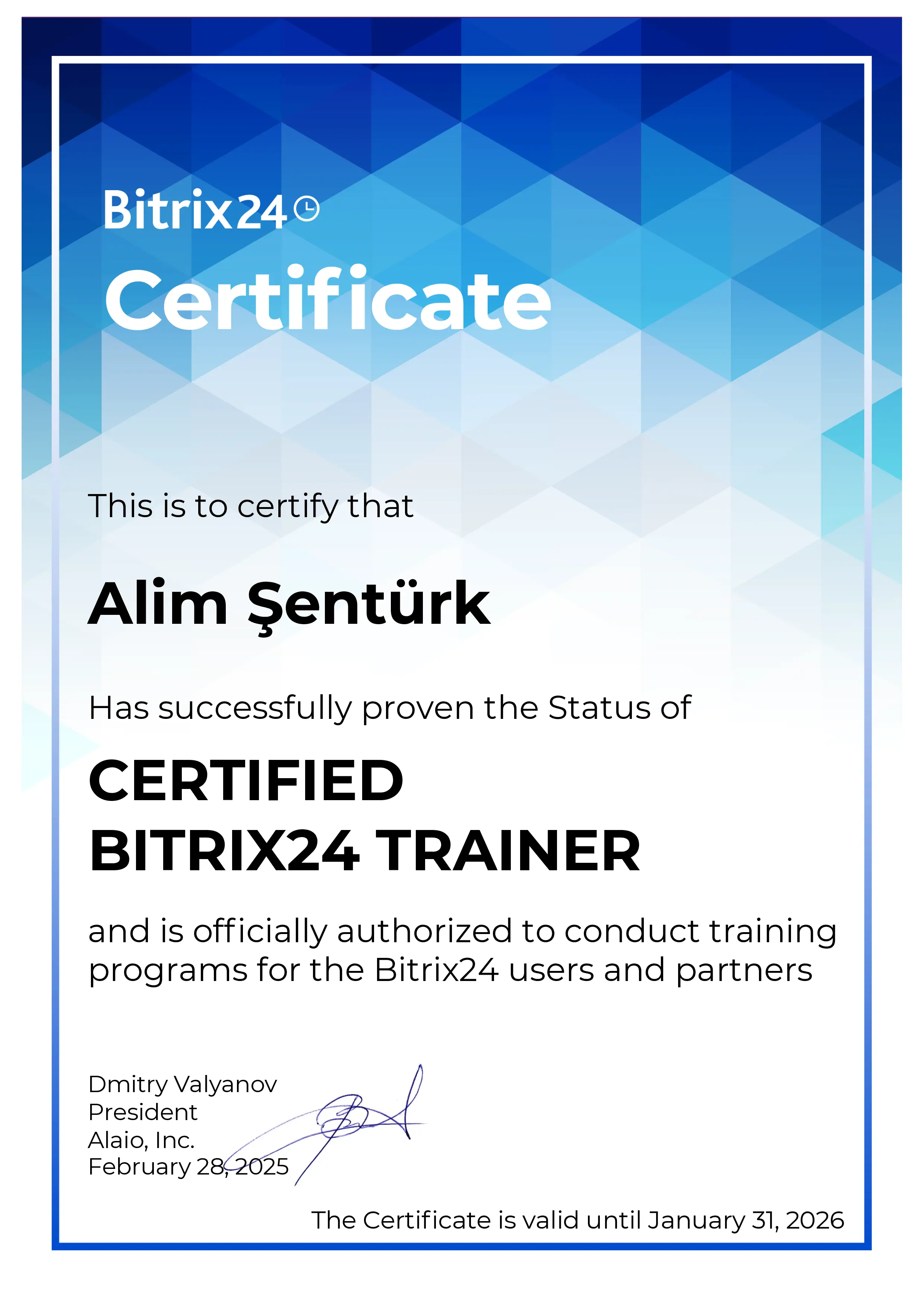 CERTIFICATE